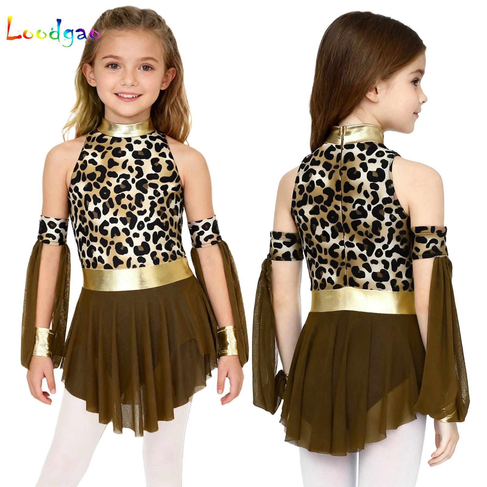 Summer Clothing Set For Girls - Kostium dla dzieci Leopard Savage Caveman