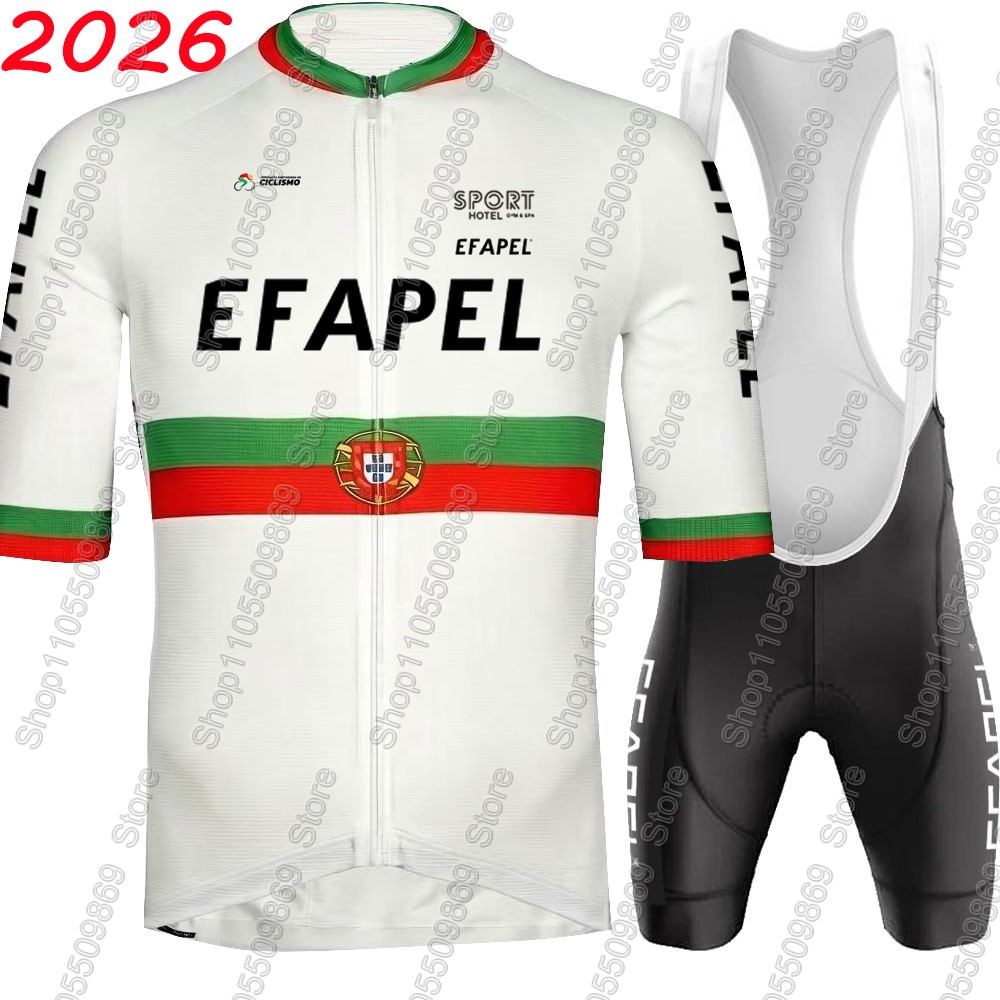 Summer Clothing Sale Men - Portugalia 2026 Zestaw kolarski Efapel: Koszulka,