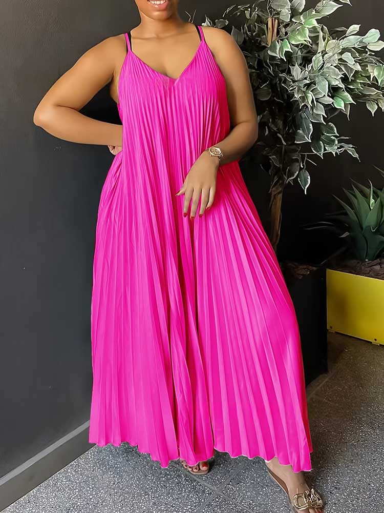 Summer Clothing For Older Women - Letnia damska sukienka bez rękawów z
