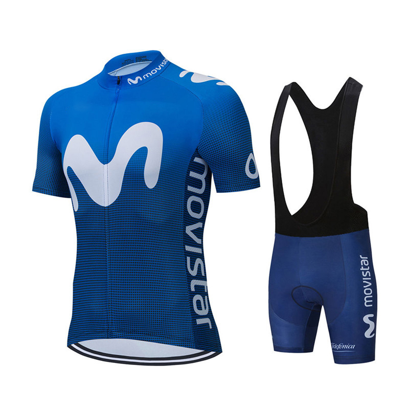 Summer Clothing Sale Men - Nowe letnie zestawy koszulek kolarskich Movistar