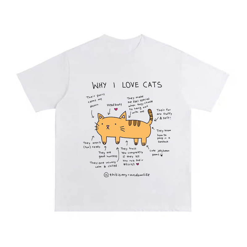 Summer Clothing Pictures - Żółty Kot Analiza Obrazek Nadruk T-shirt