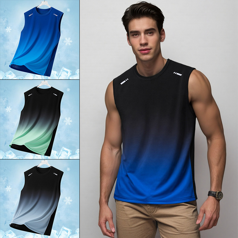 Summer Clothing For Teens - Męska sportowa koszulka bez rękawów z
