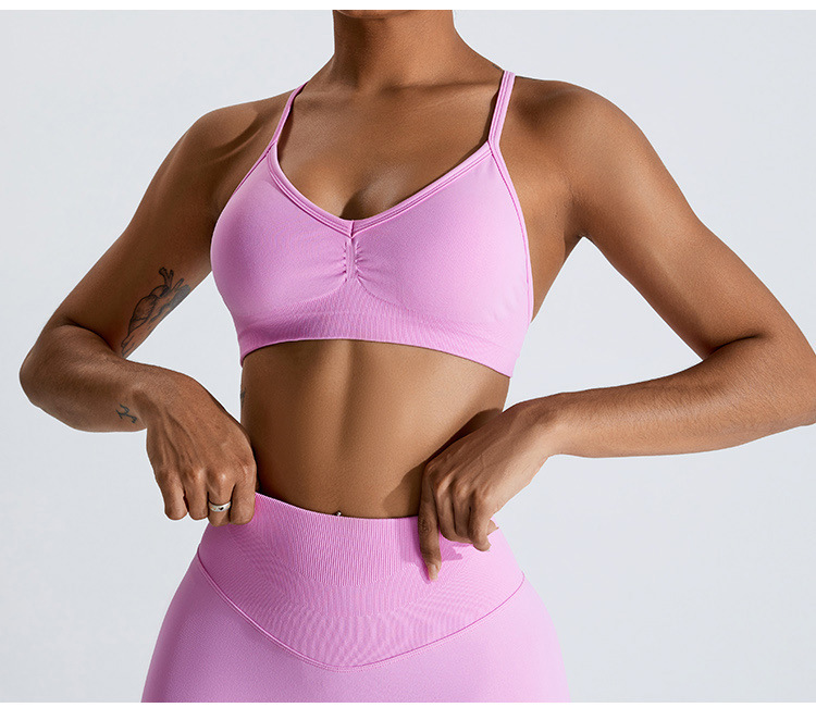 Summer Yoga Clothing - Letni seksowny sportowy biustonosz z efektem