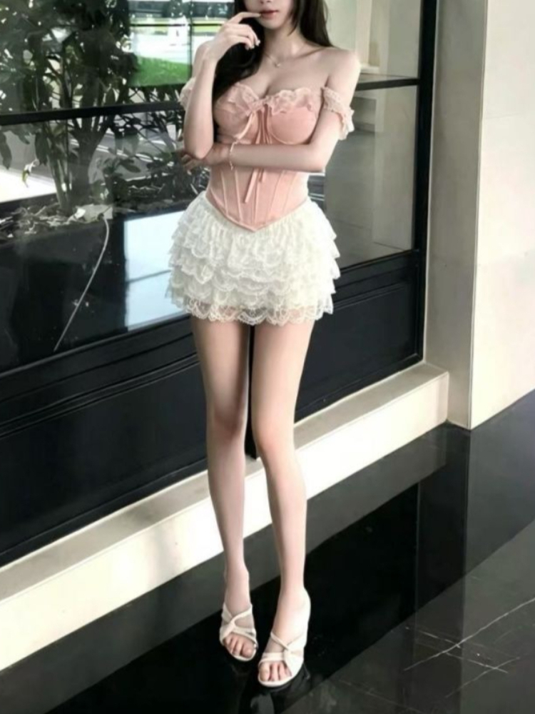 Summer Clothing Juniors - Eleganckie francuskie zestawy odzieży damskiej: koronkowy