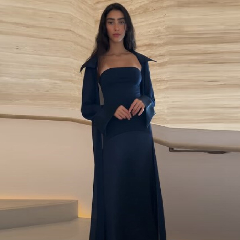 Summer Clothing For Older Women - Elegancka suknia retro, skromna satynowa seksowna