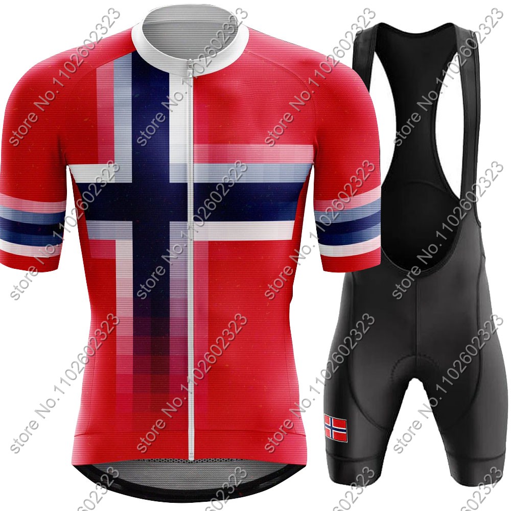 Summer Clothing Sale Men - 2024 Norway kolarska koszulka narodowa zestaw