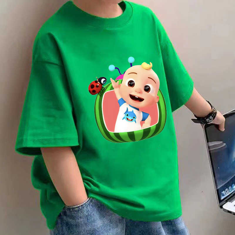 Summer Clothing Baby Boy - Koszulki dziecięce Cocomelon, anime, bawełniane, z