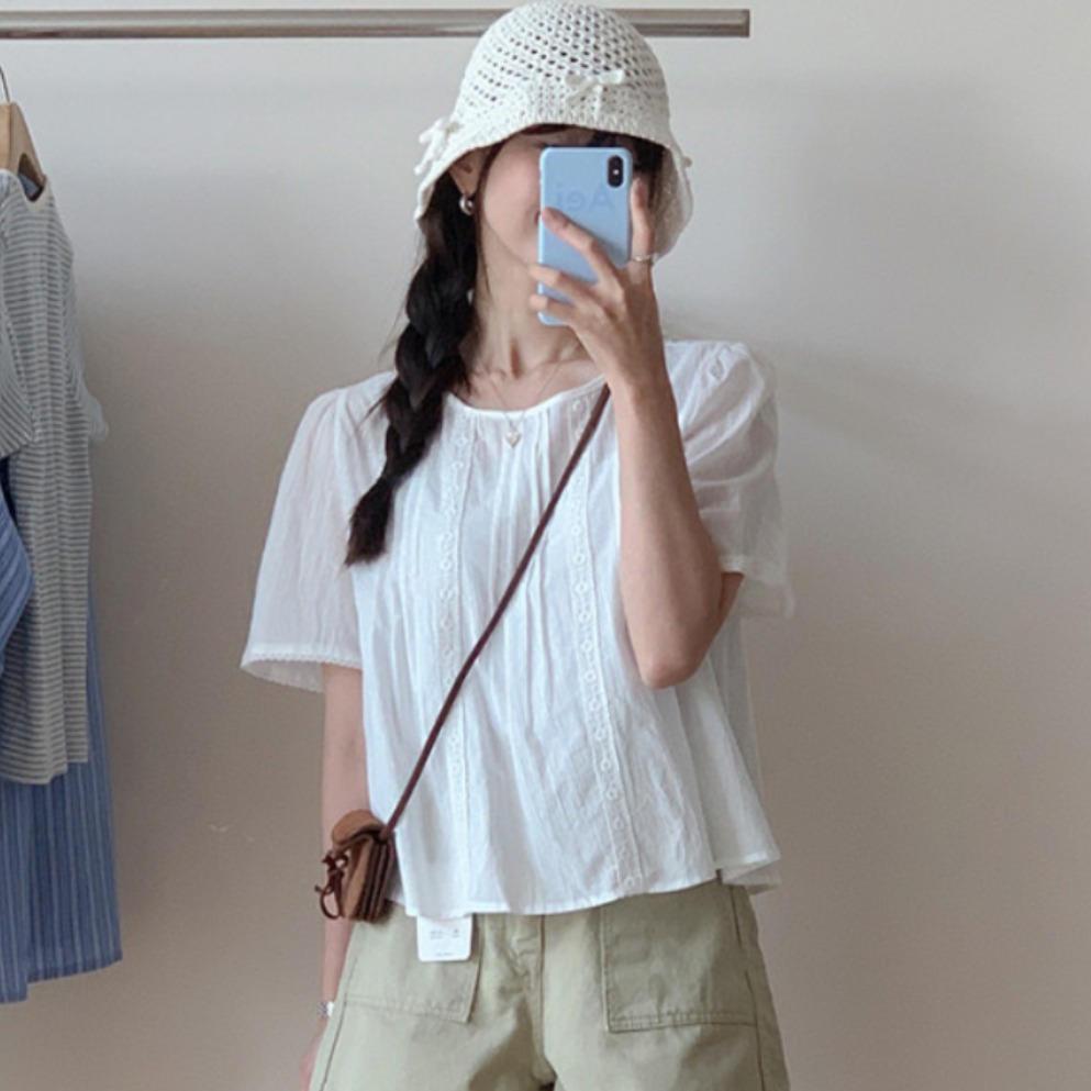 Słodka bluzka z koronkowym wyk – Summer Clothing For Teens recenzja i cena