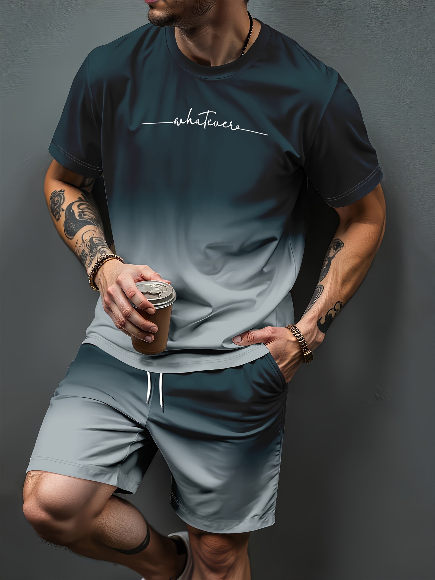 Gradientowy wzór liter, druk 3 – Summer Clothing Items recenzja i cena
