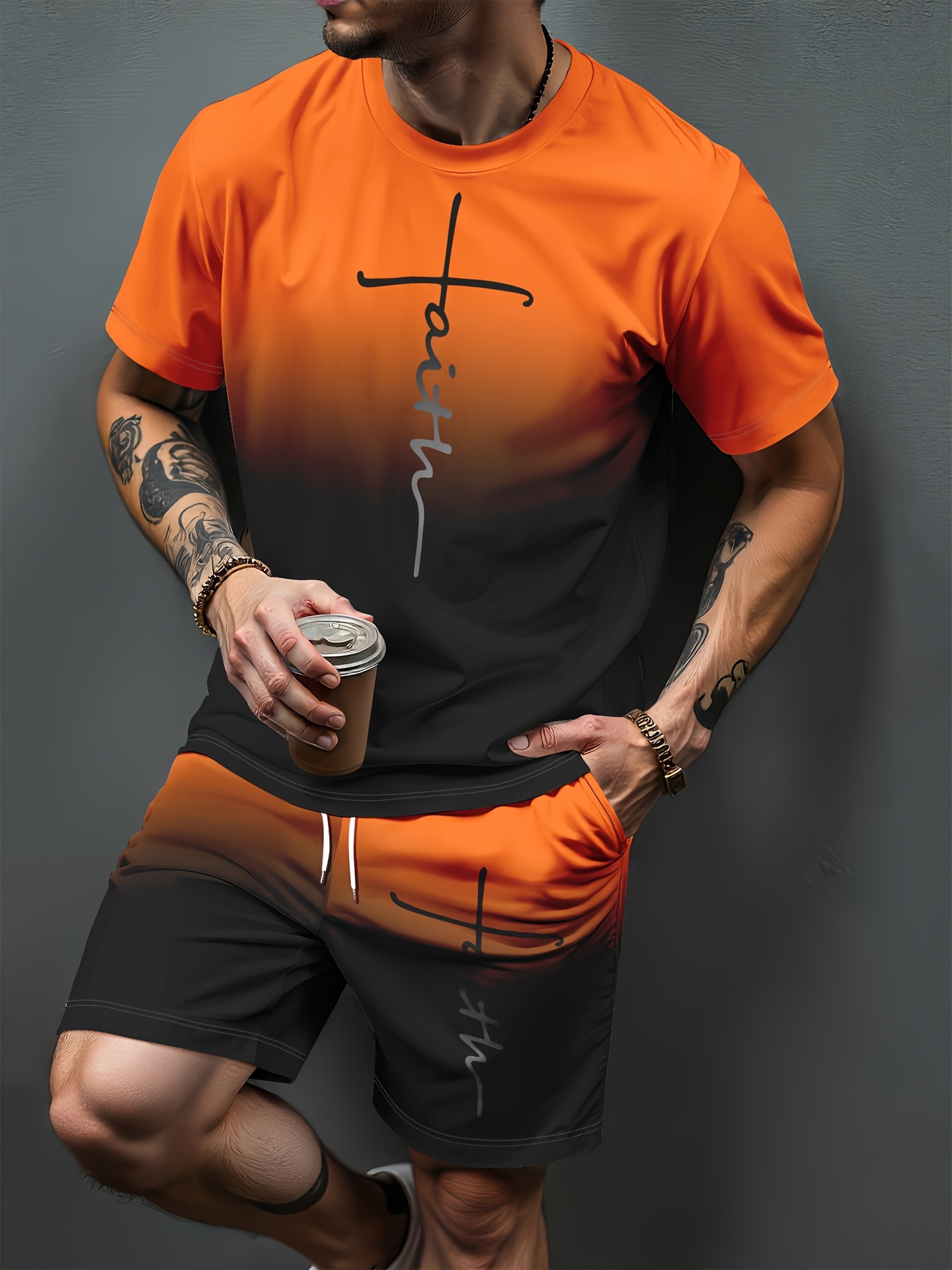 Gradientowy wzór liter, druk 3 – Summer Clothing Items recenzja i cena
