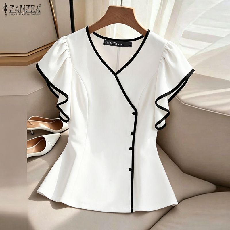 ZANZEA Eleganckie damskie bluz – Summer Clothing Wear recenzja i cena
