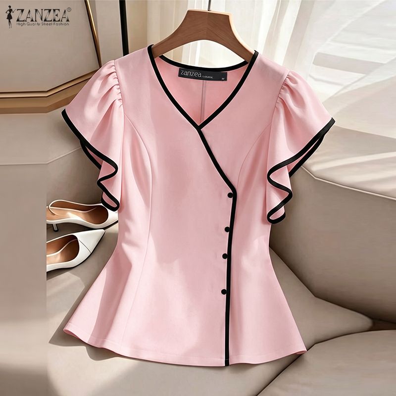 ZANZEA Eleganckie damskie bluz – Summer Clothing Wear recenzja i cena