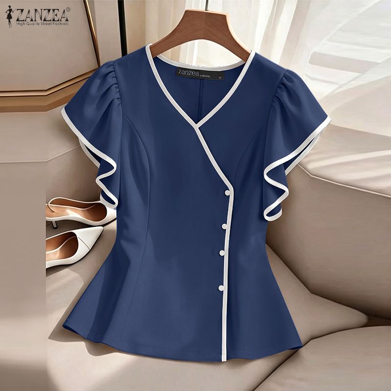 ZANZEA Eleganckie damskie bluz – Summer Clothing Wear recenzja i cena