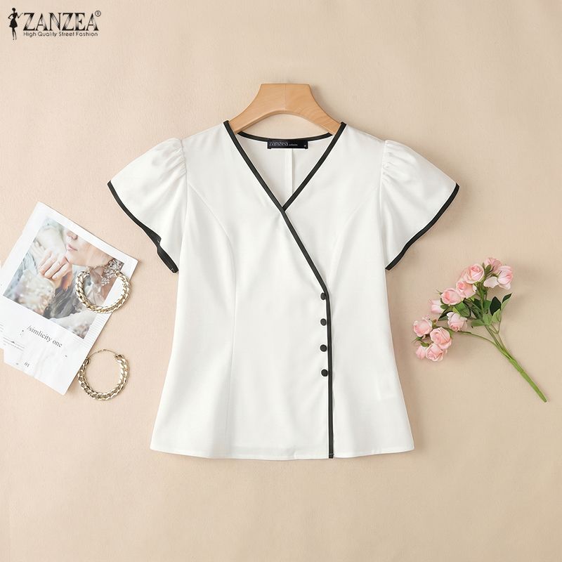 ZANZEA Eleganckie damskie bluz – Summer Clothing Wear recenzja i cena