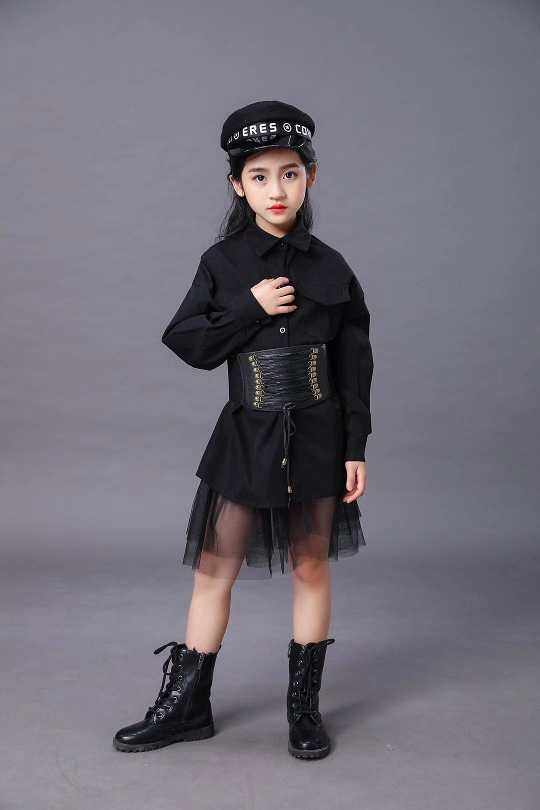 Dziecięcy Czarny Garnitur Dzie – Summer Clothing Set For Girls recenzja i cena