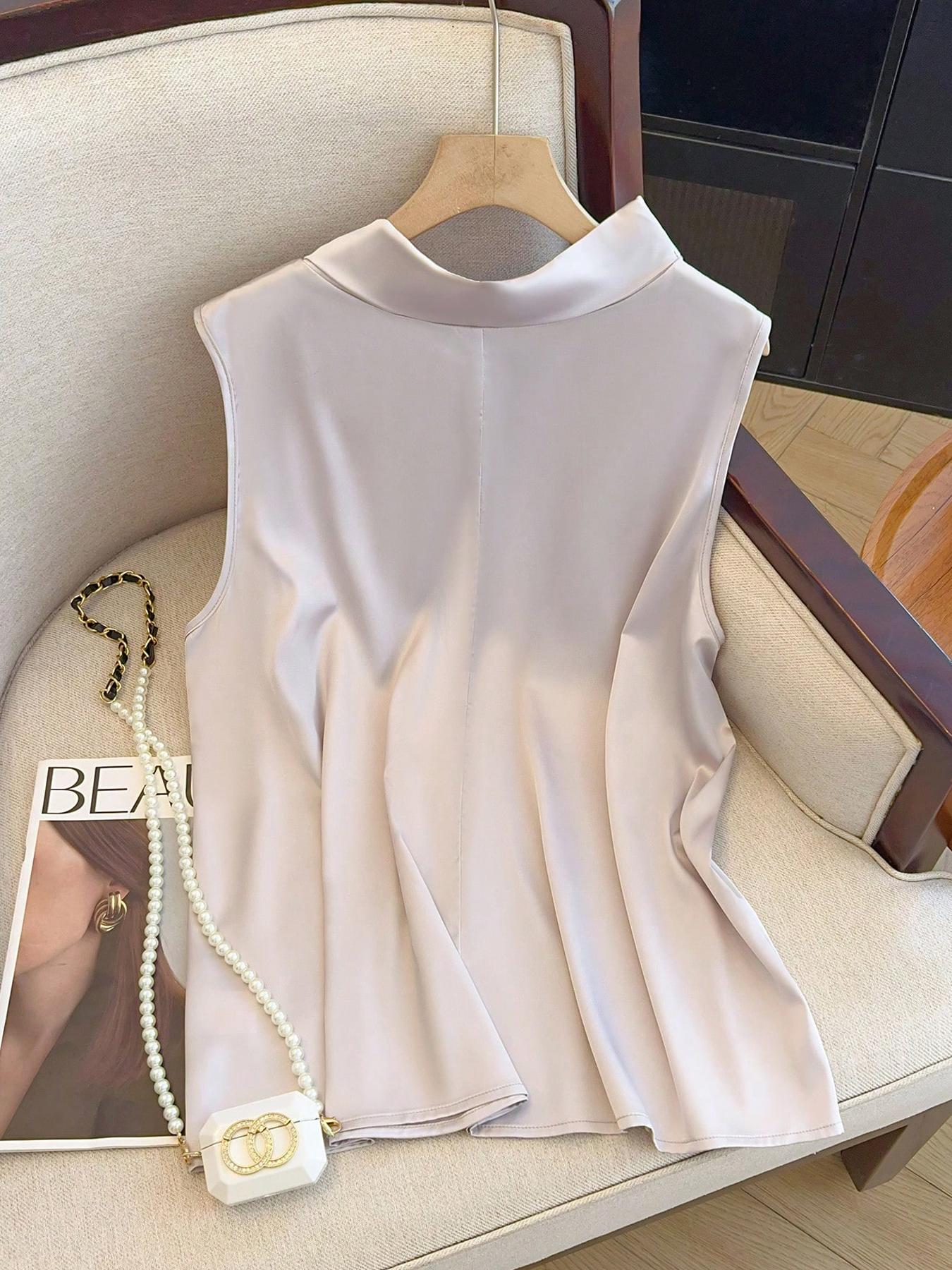 【Plus Size】 Bluzka z wiązaniem – Summer Clothing Wear recenzja i cena