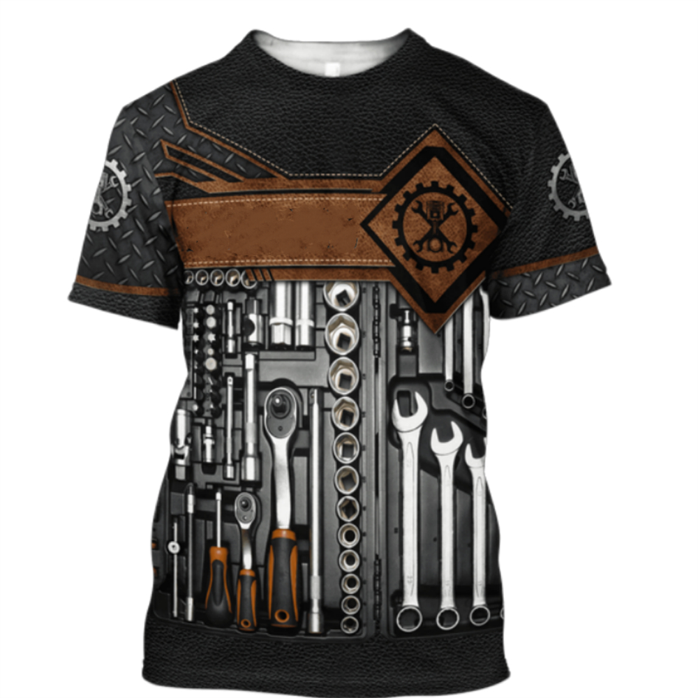 Vintage T-Shirt Mechanic 3D Pr – Summer Clothing Name recenzja i cena