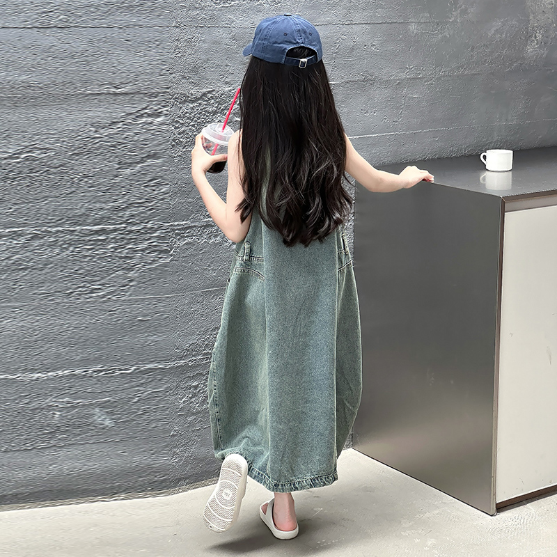 Vintage Blue Children Girls Wy – Summer Clothing Set For Girls recenzja i cena