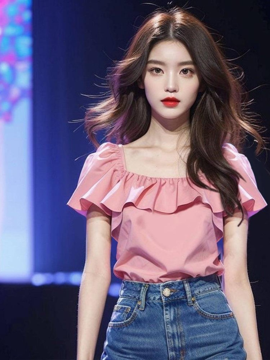 Elegancka różowa koszula z kró – Summer Clothing Styles recenzja i cena